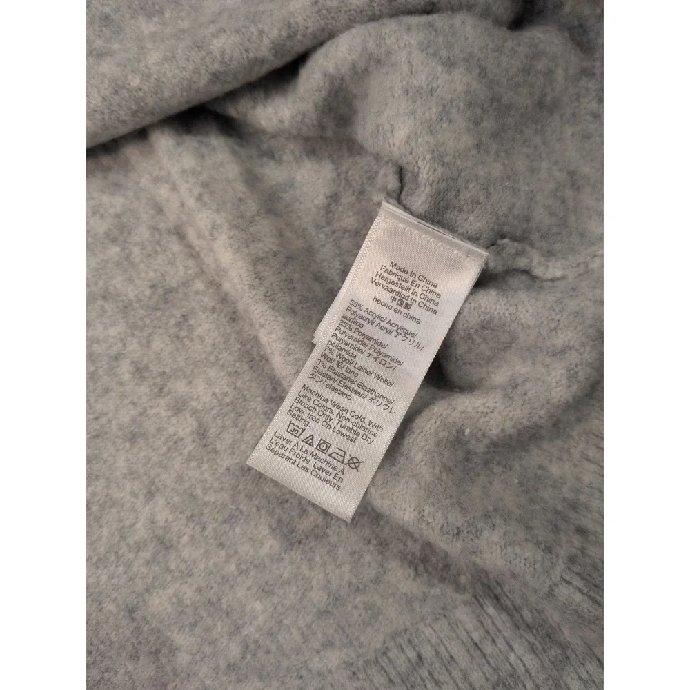 J. Crew Mens Large Heather Light Blue Grey Wool Blend Crewneck Sweater Pullover